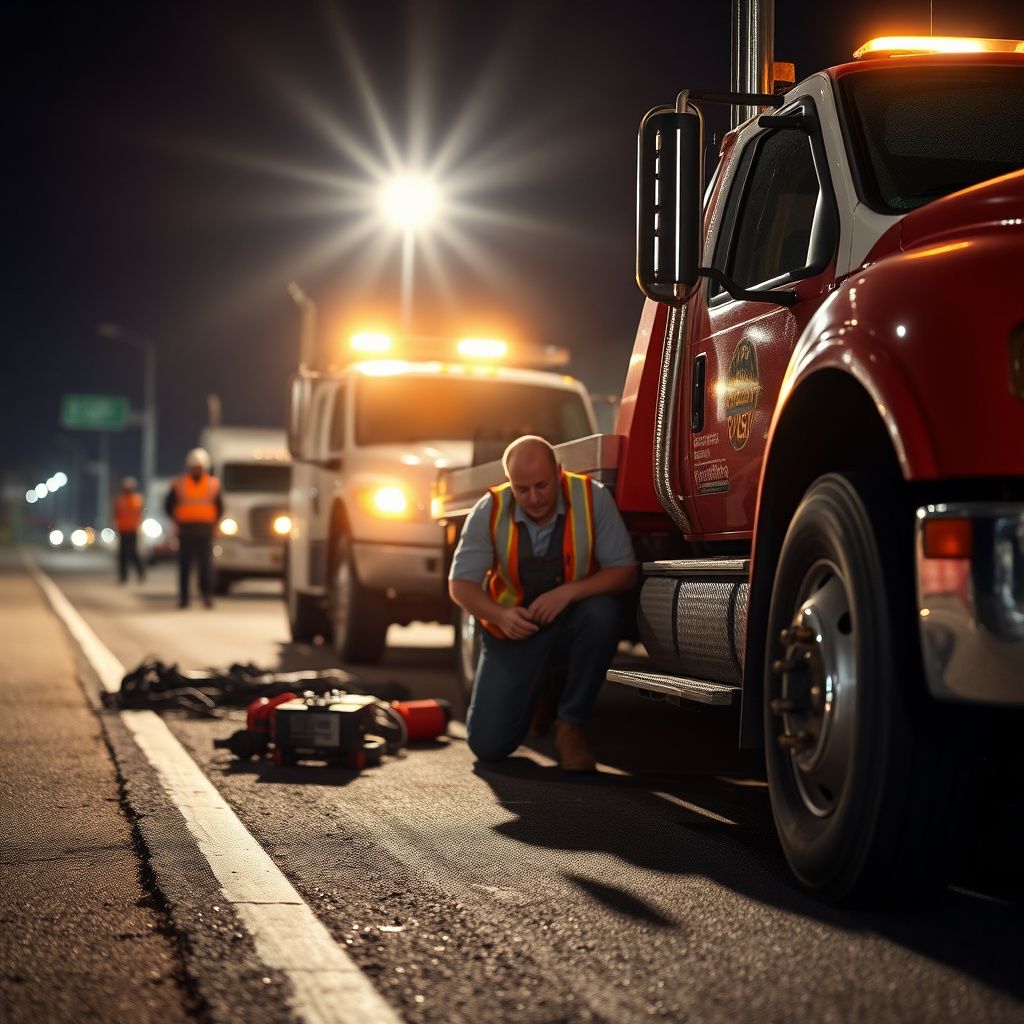 A close-up of a professional tow truck winch and cable, symbolizing the strength and reliability of our recovery services in Richland.